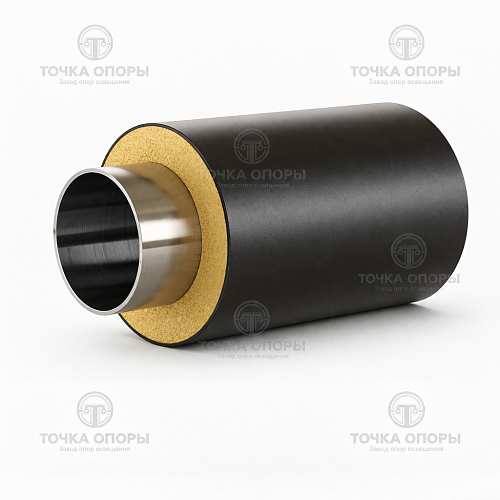 Труба ППУ полиэтиленовая оболочка 125х45х3 мм ГОСТ 30732-2006